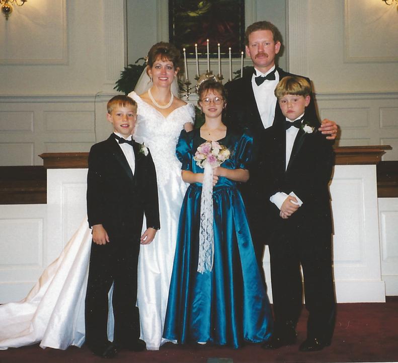 Our family on our wedding day, Oct. 11, 1997.