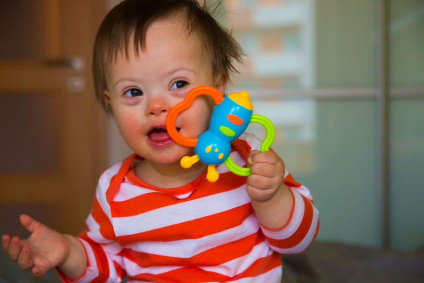 Children learn to speak by mimicking sounds. With developmental disabilities such as Downs Syndrome where the tongue's ability to move is impaired, learning speech is more difficult.