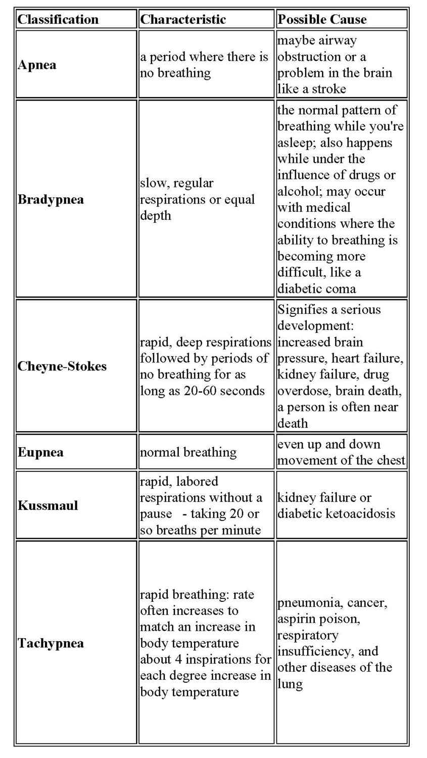 Respiratory Patterns